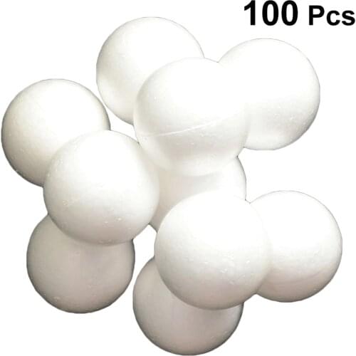 10/15/25/100Pcs 4cm Modeling Craft Solid Polystyrene Foam Balls Round Spheres Wedding Decoration DIY Stuff White