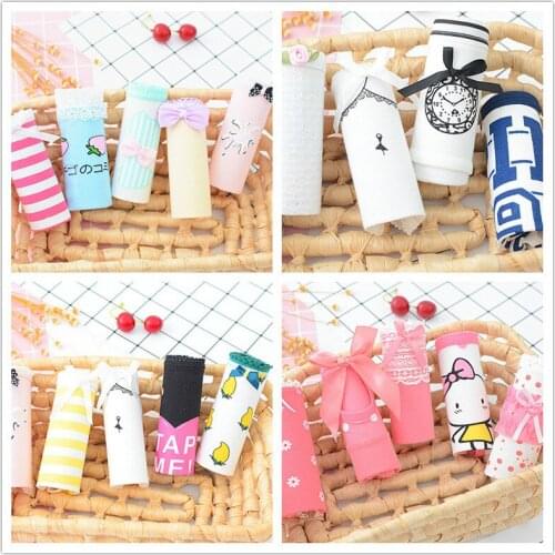 New 5Pcs/lot Arrived Mixed Color Panties High Quality Lovely Cute Girl Underwear Bowknot Panties CottonYoung Girls Underpants