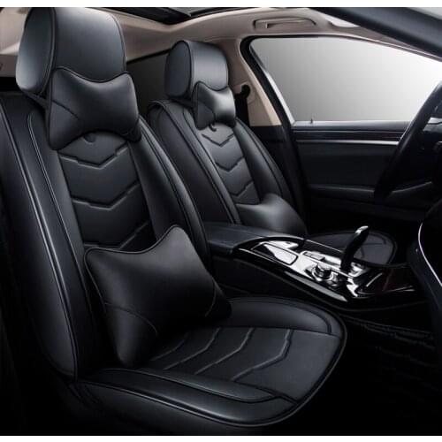 Kalaisike Leather plus Flax Universal Car Seat covers for Geely Emgrand EC7 GX X7 FE1 car styling automobiles Interior auto Cush