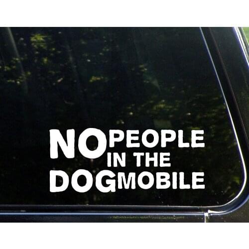 No People in the Dog Mobile - 20cm - Vinyl Die Cut Decal/ Sticker for Windows
