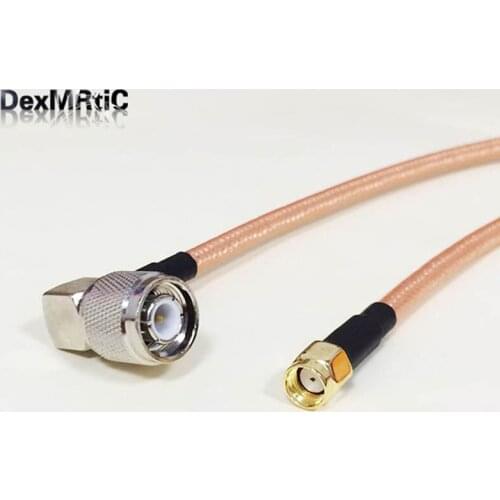 High-quality low-attenuation RP-SMA Male Plug Switch TNC Right Angle Male RF coax cable RG142 50CM 20" Adapter