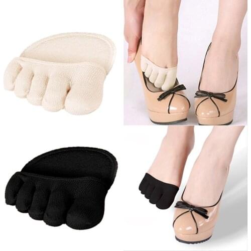 1Pair Cotton Half Insoles Pads Foot Care Insoles Forefoot Pain Relief Massaging Gel Metatarsal Toe Support Pads Insoles Forefoot