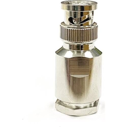 1pc BNC Male Plug RF Coax Connector Clamp for RG8 RG213 LMR400 Cable Straight Nickelplated NEW