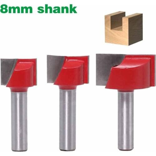 1Pcs Cleaning Bottom Engraving Bit Solid Carbide Router Bit Woodworking Tools CNC 8mm Shank Milling Cutter Endmill