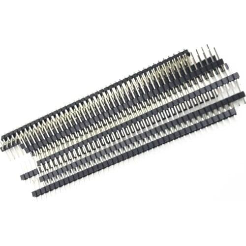 10PCS 40 Pin 1x40 Single Row Male and Female 2.54 Splittable Pin Connector for Arduino Black