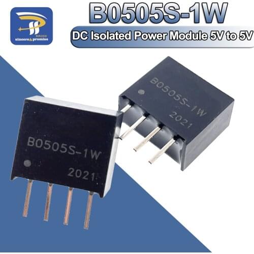 2PCS/LOT B0505S-1W Regulated Power Supply Module SIP-4 Isolating Switching Converter DC 5V To 5V