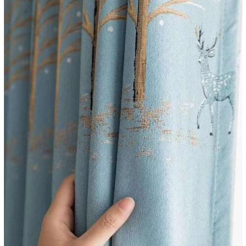 2021 Yarn-dyed Jacquard Curtain Shading Finished Custom Curtains for Living Dining Room Bedroom