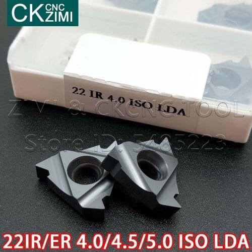 22IR 22ER 4.0ISO 4.5ISO 5.0ISO LDA CNC Thread cutting carbide inserts CNC tools threaded blade turning inserts stainless steel