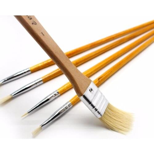 Eval 5pcs Paint Brush Bristle Artist Painting Brush for Oil High Quality Watercolor Brush Acrylic Paint Brush Set