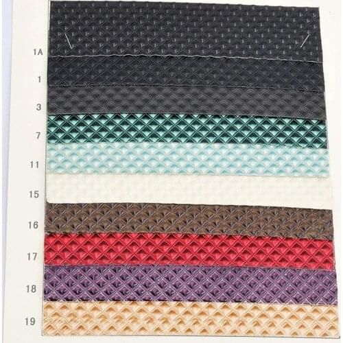 Free shipping 1.0mm diamond plaid embossed grain synthetic PU leather/ handbag leather/ high quality/ decoration material