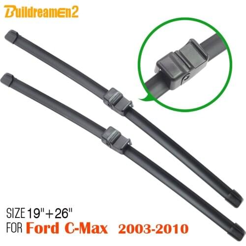 Buildreamen2 All Weather Suitable ! Auto Soft Rubber Window Wiper Blades Windshield 1Pair For Ford C-MAX 2003-2010