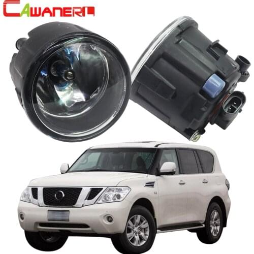 Cawanerl 100W Car Halogen Fog Light Daytime Running Lamp DRL 12V For Nissan Patrol 3 III Y62 Closed Off-Road Vehicle 2010-2015