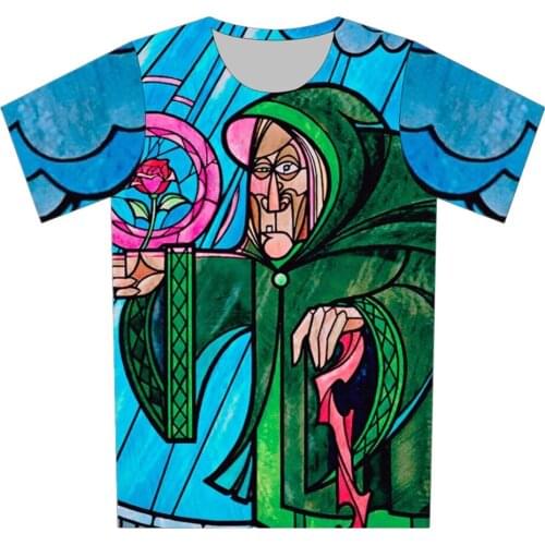 Kids Anime Camisetas 3D T-shirt Baby Boys Girl Clothes Witch Rose Prince Castle Print T shirt Children Camiseta Tshirt Clothing