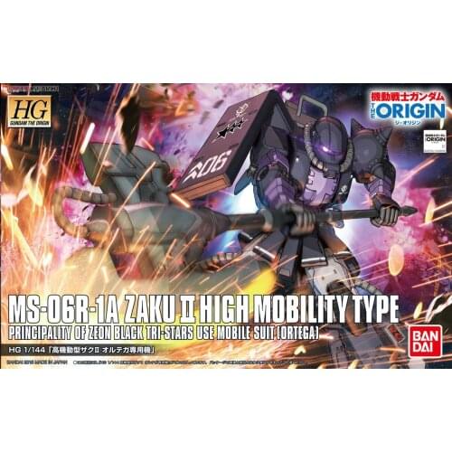 BANDAI GUNDAM 1/144 GTO MS-06R-1A ZAKU II HIGH MOBILITY TYPE Gundam model kids assembled Robot Anime action figure toys