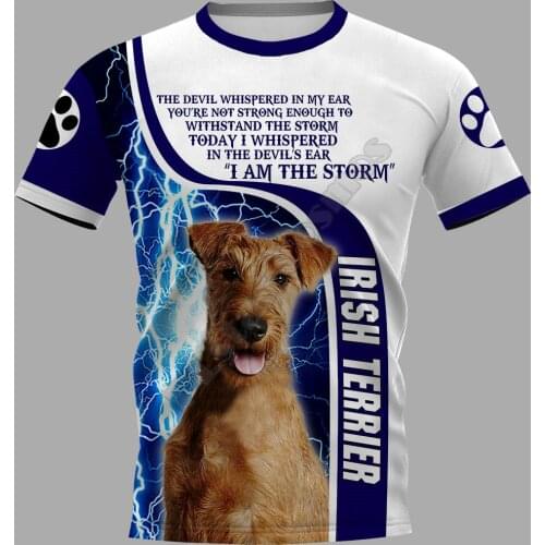 PLstar Cosmos Irish Terrier 3D Printed t-shirt Harajuku Streetwear T shirts Funny Animal Men For Women Short Sleeve 09