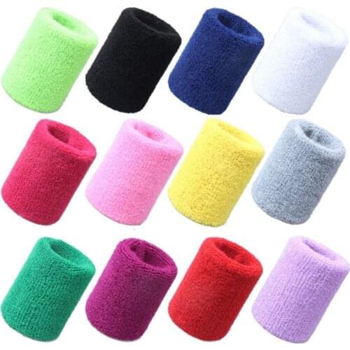 Cotton Wristbands Wrist Band Bands Sweatbands Sweat Band for Sport Tennis Dropship #314