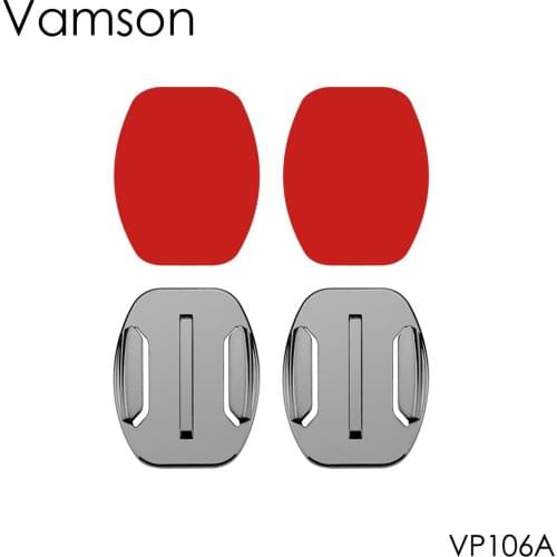 2Pcs 3M Adhesive and 2Pcs Flat Surface Mount Helmet Accessories For Gopro Hero7 6 5 4 for Xiaomi for yi 4K Sport Camera VP106A