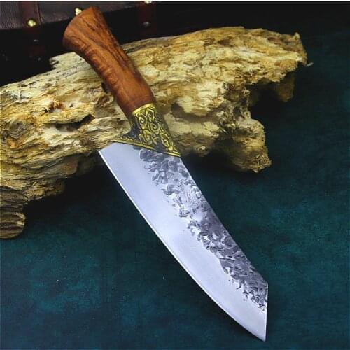 Longquan hand-forged sharp boning knife fish knife ghost hand-made kitchen knife sharp chef knife straight outdoor knife