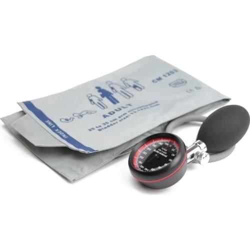 Medical Classic Gray Blood Pressure Monitor BP Adult Cuff Tonometer Arm Aneroid Sphygmomanometer with Manual Pressure Gauge