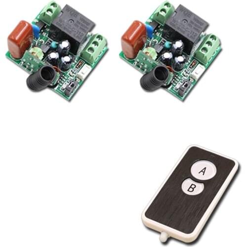 AC 220V 1CH 10A Mini Relay Receiver Wireless Remote Control Switch RF Switch System Transmitter + 2 Receivers 315mhz/433.92mhz