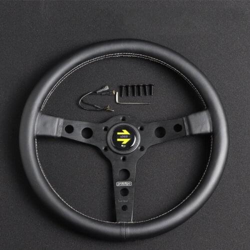 Car Modification 14-Inch 350mm Racing Pu New Leather Universal Steering Wheel