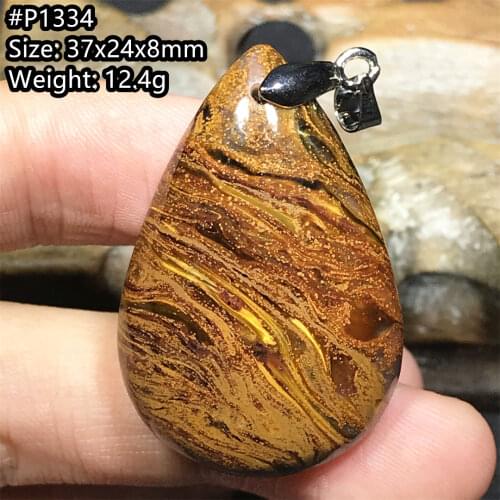 Natural Yellow Red Pietersite Stone Pendant Jewelry For Women Man Silver Crystal Beads Firework Namibia Energy Gemstone AAAAA