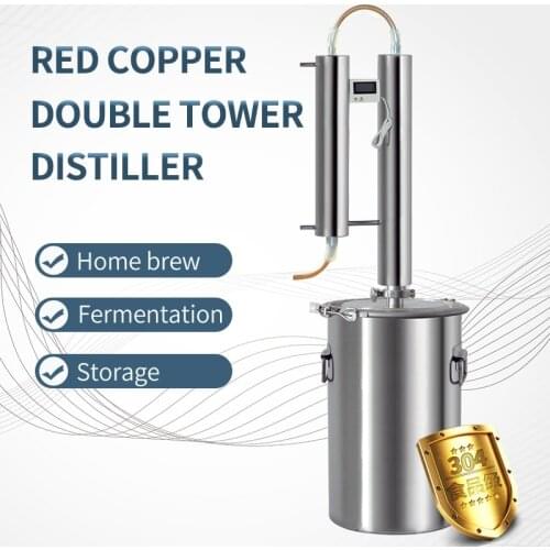 Family Brewing Distiller red copper condensation towers with Thermometer Brewing Fermentation Equipment Brewing Brandy Vodka