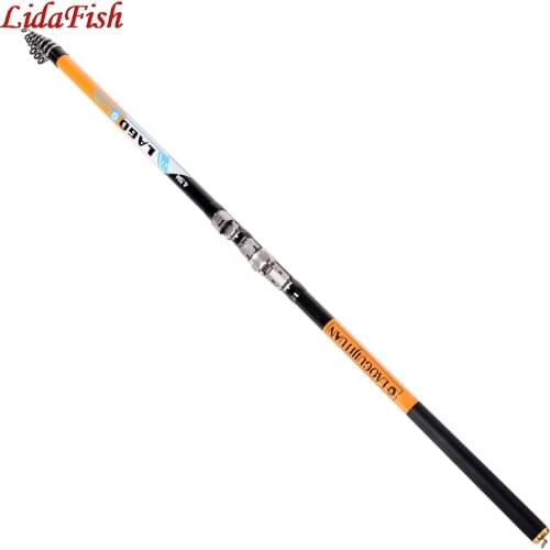 2.4M -6.3M 100% Carbon Fiber Rod Spinning Fishing Rods Casting Travel Rod M Power Telescopic Rock Fishing Rod