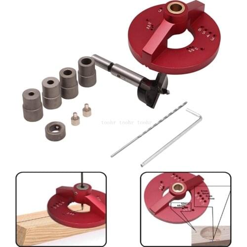 35mm Hinged Hole Punch Woodworking scribe Center Line Vertical Punch Hole Wood Doweling Hole Puncher Drill Guide Tools