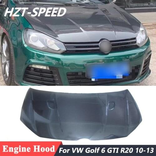 Carbon Fiber Material Cover Bonnet Engine Hood For VW Golf 6 GTI R20 Car Body Kit Tuning 2010-2013