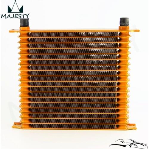 Universal AN10 Trust 19 Row Engine Oil Cooler 10.6"x12"x2" For Chevrolet Gold