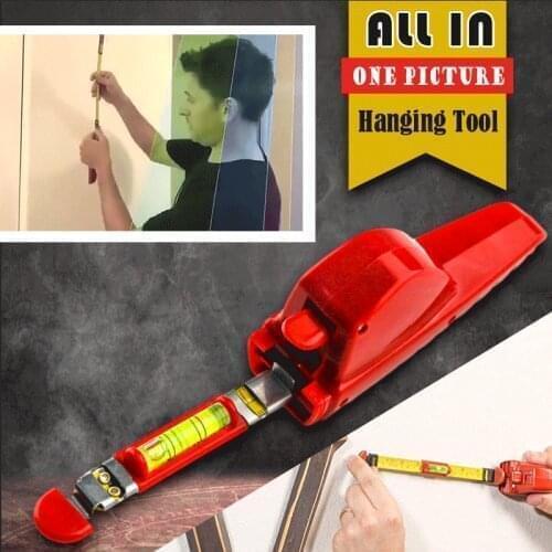 All In One Picture Hanging Tool Hanger Hanging-Tool Frame Accurately-Tools Portable Ruler Measure Spirit-Level All-In-One-Pictur