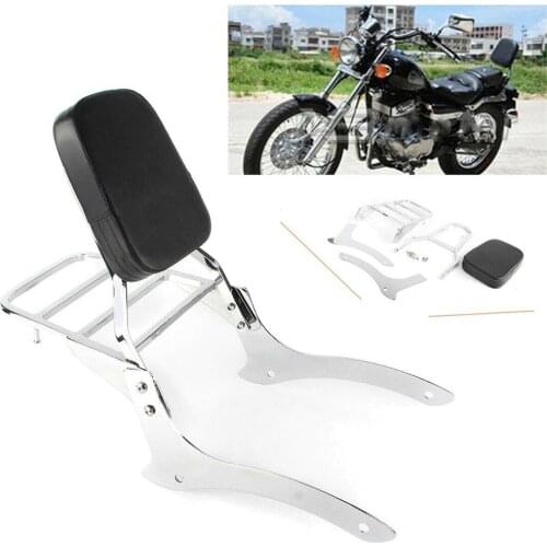 Motorcycle Backrest Sissy Bar Rear Luggage Rack Pad for Yamaha Vstar XVS 1100 Classic Dragstar 2000-2011