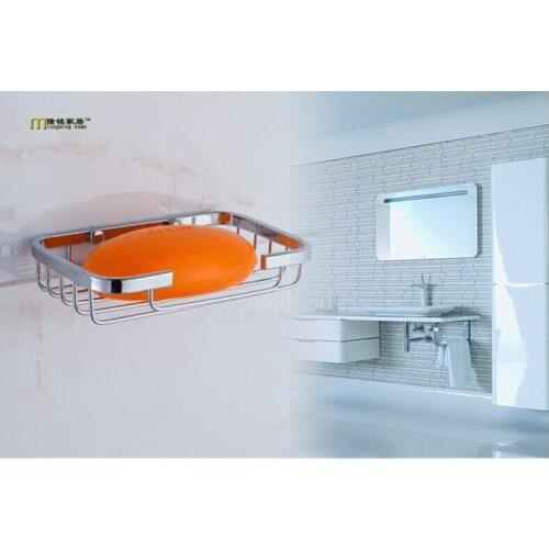 1PC High Quality 304 Stainless Steel Wall mounted Shower Wire Soap Basket Soap Dish Holder Soap Holder Polished Mirror J2029