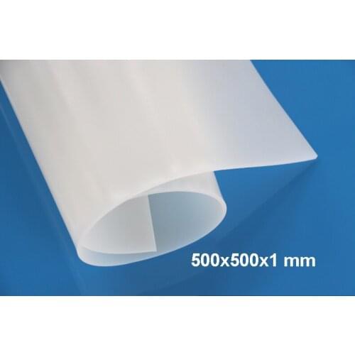 500X500X1mm, High Quality Translucent/milky white Silicone Rubber Sheet, For heat Resist Cushion,100% Virgin Silikon Rubber Pad