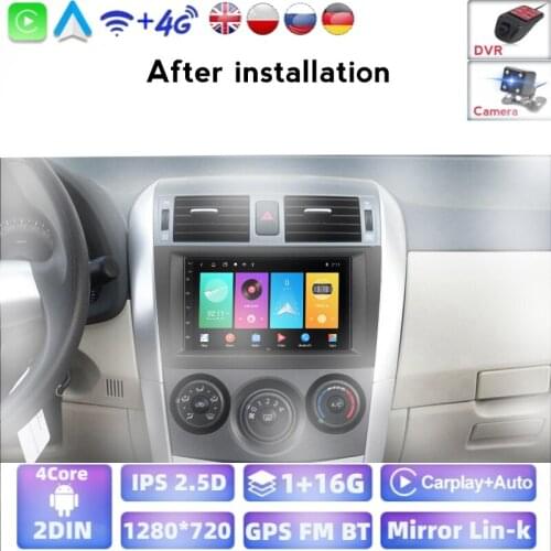 1024*600 HD Car Gps Multimedia Player For Toyota Corolla E140/150 2007 2008 2009 2010 2011 2012-2015 2016 Audio Stereo 2 Din SWC