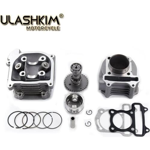 139QMB 139QMA Camshaft GY6 50 60 80 upgrade to 50mm GY6 100cc big bore kit Cylinder Piston Set head with 64mm long valve