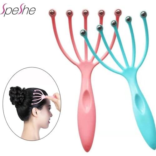 2pcs Grabki Do Skory Glowy Rake For Head Massage Masazer Scalp Massager Steel Ball Head Massage Relaxation Five Finger Massager