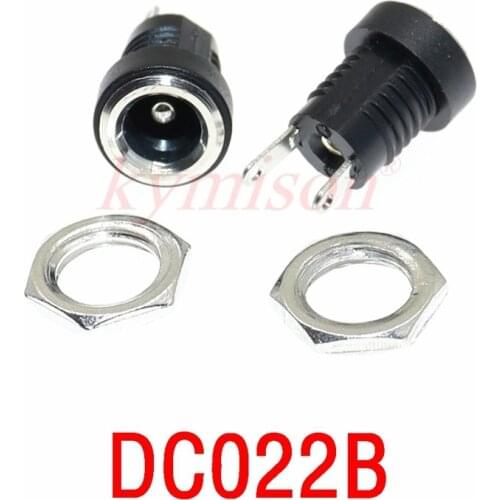 20pcs 3A 12v for DC Power Supply Jack Socket Female Panel Mount Connector 5.5mm 2.1mm Plug Adapter 2 Terminal Types 5.5*2.1