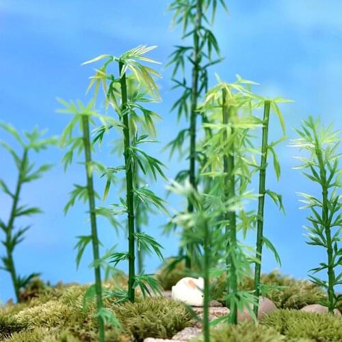 5Pcs Mini Bamboo Plant Figurine Fairy Garden Micro Landscape Bonsai DIY Decor
