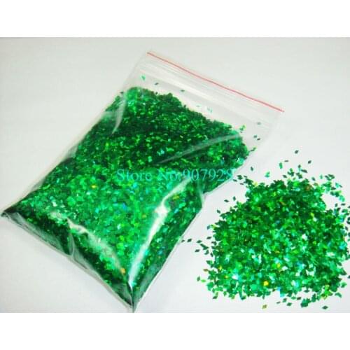 Free Shipping-50g/bag Laser Dark Green Dazzling Diamond Glitter Paillette Spangles Shape for DIY Nail Art Decoration-Wholesales