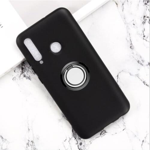 For Huawei Honor 20e Back Ring Holder Bracket Phone Case Cover TPU Soft Silicone Bumper Anti Drop Shell On 10i 20i