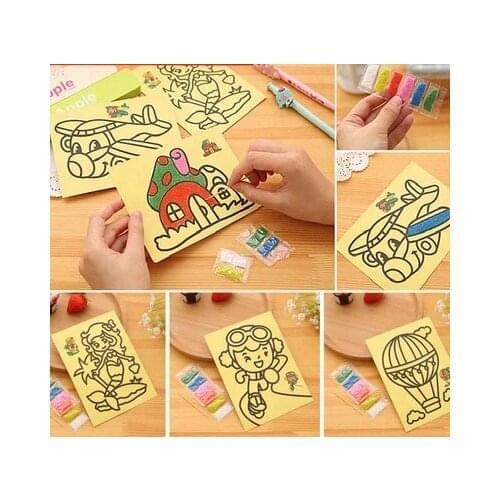 Childrens sand painting set creative scratch handmade painting DIY painting