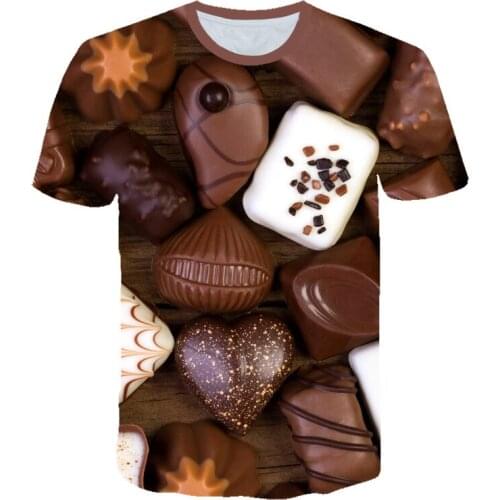 Food Chocolate/Candy 3D Printed Creativity men Tshirt Plus 7XL Size 2020 summer Casual Short Sleeve T-shirt Harajuku Tee shirt