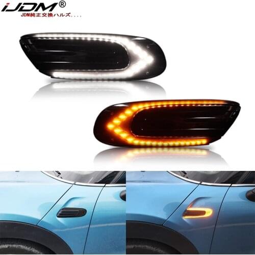 IJDM Amber/White LED Fender Side Marker Light For BMW MINI Cooper F55 F56 F57 Hardtop/5-Door/Turn Signal/Parking DRL/side marker
