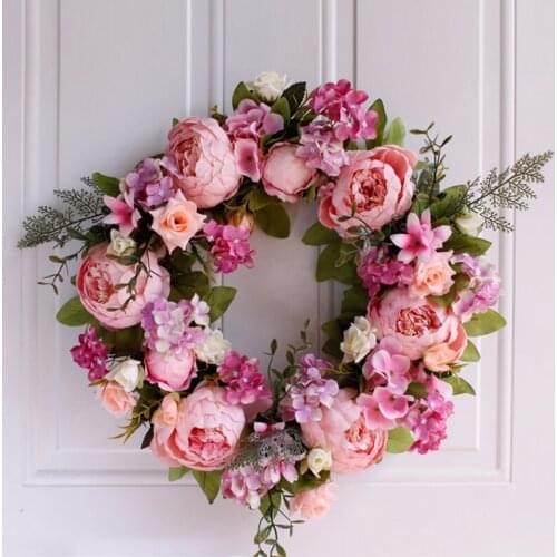 Artificial Silk Peony Flowers Wreaths Wall Door Flowers Garland Wedding Party decoration Home Room Christmas decor