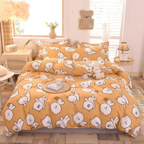 Rtoon Small Animal Pattern Duvet Cover Set 200x200 Pillowcase 3Pcs,210x210 Quilt Cover,Extra Large, Bedding Set