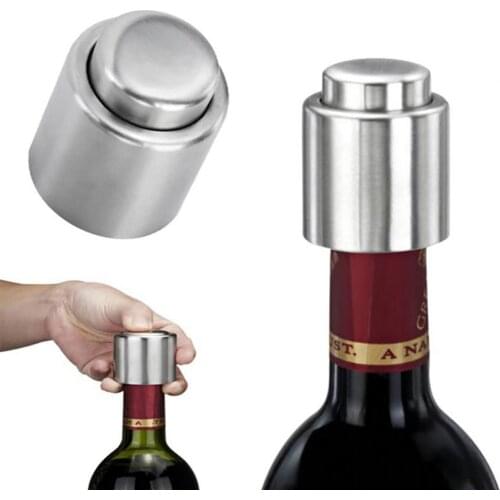 3PCS Stainless Steel Wine Bottle Stopper Vacuum Red Wine Cap Sealer Fresh Keeper Bar Tools Bottle Cover
