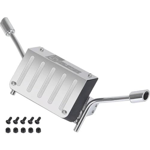 Metal Fuel Tail Tank Exhaust Pipe for 1/10 Rc Crawler Truck K5 Blazer Trx4