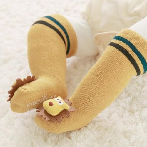 Newborn baby socks soft warm thick baby boy girl socks winter cute cartoon fashion non-slip baby floor socks